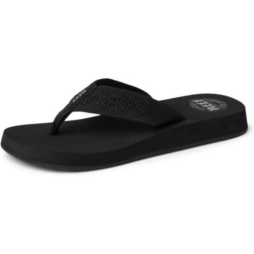 Womens Black Flip Flops Comfortable Beach Sandals Lightweight EVA Foam Slides
